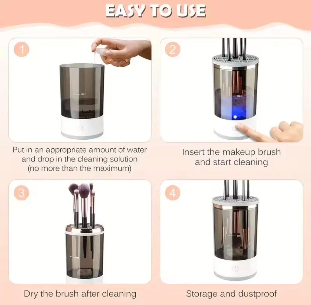 Automatic Makeup Brush Cleaner & Dryer