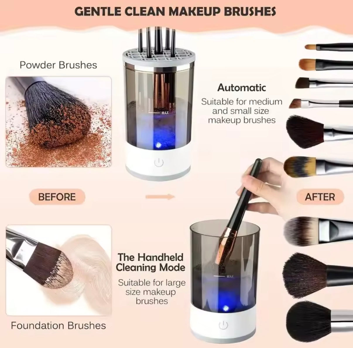 Automatic Makeup Brush Cleaner & Dryer